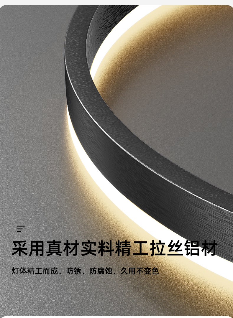 Modern Contemporary Minimalist Luxury Circle Globe Gold Ring Dining Room Ceiling Hanging Black LED Chandeliers Pendant Lights