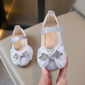 Zapatos <span class=keywords><strong>de</strong></span> Tacón Bajo con Cristales, Estilo Princesa para Niñas, Primavera-Otoño, con Lazo, Suela Suave <span class=keywords><strong>de</strong></span> Cuero - Product Image 6