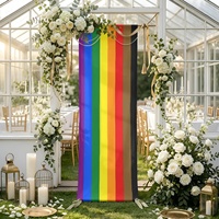 Toile de fond personnalisée imprimée Arc-en-ciel (variant Philadelphie), pour la mise en scène de cérémonies, l'affichage de célébrations et la décoration de bannières de fête