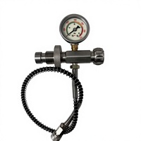 Adaptateur de remplissage de bouteille de plongée 24 pouces G5/8 en acier inoxydable pour station de remplissage d'air, connecteur de remplissage pour grande bouteille de gaz et valve de compresseur