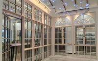 Ventanas Francesas de Aluminio con Rejillas Insonorizadas de Fábrica con Certificación CE ISO9001, con Barras de Vidrio Opcionales