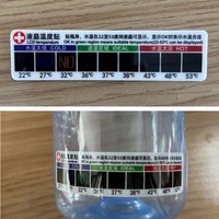 Bande thermométrique LCD réversible 22-53 ° Autocollant indicateur de température pour biberon, étiquette de test de température de l'eau pour lavage nasal