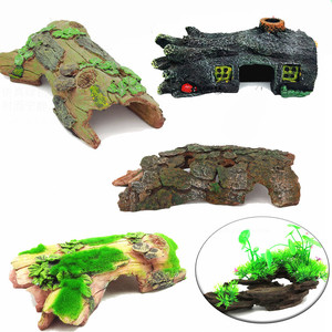 Aksesoris Reptil Kerajinan Resin Tangki Ikan Dekorasi Stoples Penyu Bersembunyi Penyu Peliharaan Memanjat Jembatan - Product Image 1