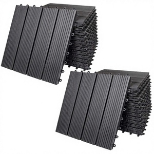 Customized OEM Wood Plastic Composite Modern Wood Grain Outdoor Deck Tiles WPC DIY <b>Decking</b> - Product Image 3