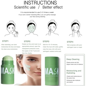 Mascarilla Facial en Barra de Té Verde de 40g al por Mayor para el Cuidado de la Piel, Limpia los Poros y Reduce los Puntos Negros - Product Image 5