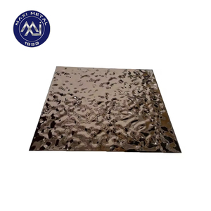 Tôle d'acier inoxydable gaufrée 304 motif goutte de pluie Marque MAXI pour façades de bâtiments - Product Image 2