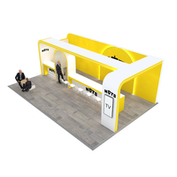 Équipement de stand d'exposition portable moderne 20x30 avec écran LED en forme d'arche, en aluminium