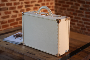 Customized Pure <strong>White</strong> <strong>Suitcase</strong> Men Royal Imperial Leather Case for Painting Arts and Jewelry - Product Image 2
