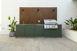 كابينة مطبخ خارجية من الفولاذ المقاوم للصدأ مع فرن بيتزا - Product Image 2