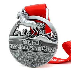 Shenzhen Hersteller benutzer definierte 3d Zink legierung Halbmarathon Sport lauf Medaille