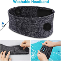 Headset Bluetooth Nirkabel, Headphone Tidur, Baterai Tahan Lama, Musik Saat Bepergian, Handsfree, Masker Mata, Headset dengan Logo Custom, Harga Pabrik