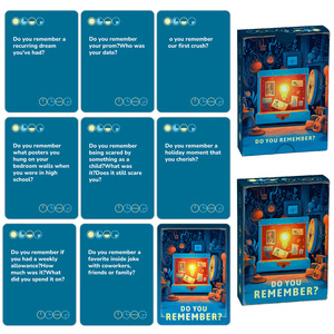 Lot de 50 cartes de questions de conversation étanches en carton épais pour jeu de table interactif entre amis - Product Image 1