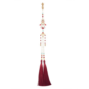 Accesorios para falda con diseño de cara de caballo, adorno frontal para mujer, colgante tradicional, borla para el pelo estilo Hanfu y cheongsam. - Product Image 5