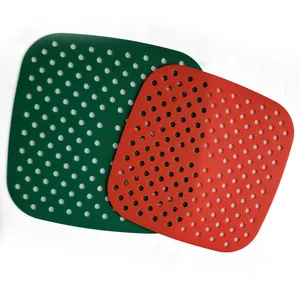 空气油炸锅配件烹饪垫可重复使用衬垫不粘硅胶厨房配件食品级硅胶硅胶工具托盘