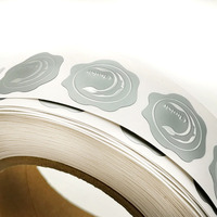 Feuille d'impression personnalisée en Aluminium Logo gaufré métal vinyle autocollant mat argent Polyester étiquette en rouleau