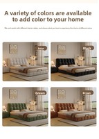 Ensemble de chambre à coucher italien de luxe OEM ODM, lit double king size moderne avec grand rangement