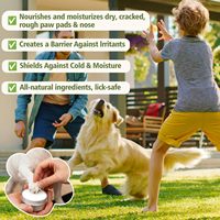 Baume hydratant et apaisant pour les pattes et le nez des chiens, entièrement naturel, sans danger pour la langue, pour les pattes sèches et gercées