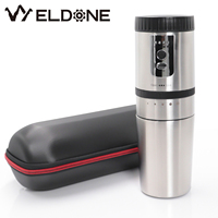 Moulin à café électrique USB, portable, en acier inoxydable, automatique, avec étui de transport, pour voyage et camping