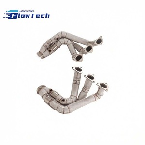 Collecteur d'échappement en acier inoxydable SS304, tubes droits de longueur égale, avec pare-chaleur pour Porsche 991.1 991.2 GT3 3.8L 4.0L - Product Image 1