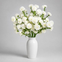 Fleurs en soie de qualité supérieure, design moderne à 3 têtes, pour la fête des mères, décoration de la maison et du salon