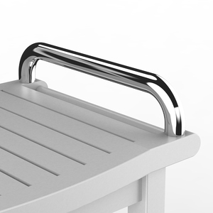 Modern Wood Teak Eco-Friendly Luxury Shower Bench with Handles Backrest 2 Shelves Waterproof <strong>Storage</strong> Shaving <strong>Seat</strong> for <strong>Bathroom</strong> - Product Image 4