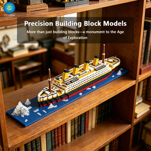 Set <span class=keywords><strong>de</strong></span> Bloques <span class=keywords><strong>de</strong></span> Construcción del Titanic con Base <span class=keywords><strong>de</strong></span> Iceberg, Modelo <span class=keywords><strong>de</strong></span> Barco Grande <span class=keywords><strong>de</strong></span> 560 mm, Ladrillos Micro DIY, Juguete Educativo STEM <span class=keywords><strong>para</strong></span> Niños y Adultos, Regalo - Product Image 5