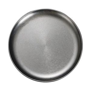 Stainless Steel Barbecue Plate Round Commercial Use Party Steak Plate Solid Color Dishware - Product Image 2