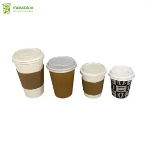 Custom Disposable Universal Plastic Coffee Cup Lid with Plug Leakproof Covers