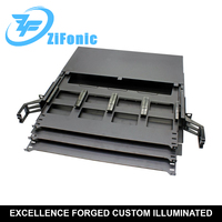 Zifonik 1U 19 "tipe tetap 12-144 inti Panel Patch serat optik FC-SC-ST-LC lembar baja gulung dingin MPO garansi 1 tahun FTTH