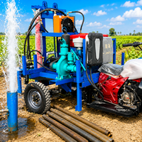 Machine de forage de puits d'eau portable, directe usine, pour une profondeur de 200 m, stable et performante