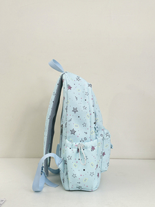 Sac à dos pour ordinateur portable JINZE4003 JINZE tendance ciel étoilé, imprimé étoiles bleues, sac d'école souple pour adolescents et étudiants - Product Image 3