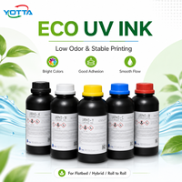 Encre UV LED industrielle pour tête d'impression Kyocera CMYK Blanc Vernis pour imprimante à plat Verre Métal Céramique PVC