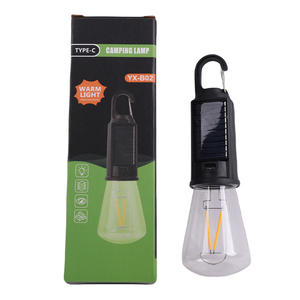 Có thể sạc lại Plug-in ngoài trời không thấm nước đường phố đèn lều sân năng lượng mặt trời ánh sáng đôi vonfram dẫn bóng đèn nguồn ánh sáng cho cắm trại - Product Image 6