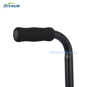 Bastón para caminar con función de asiento y soporte para ponerse de pie, ajustable, con base cuádruple y mangos de espuma - Product Image 3