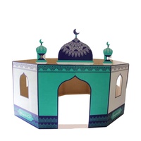 Maison de jeu personnalisée DIY en forme de mosquée pour enfants, maison de jeu en carton, fournisseur chinois d'impression de livres