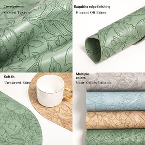 Tapis de table ovale européen en cuir gaufré et sculpté, pour usage domestique, imperméable, résistant à l'huile, écologique, personnalisable, moderne - Product Image 4