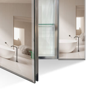 Bi-View Modern Recessed Design <strong>Bathroom</strong> Led <strong>Mirror</strong> <strong>Cabinet</strong> - Product Image 4