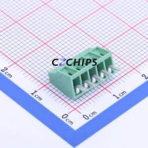 DB125-2.54-5P-GN-S Screw Terminal Block Through hole Component (THT),P=2.54mm Connector 1x5P 2.54mm Green Through Hole - Product Image 1