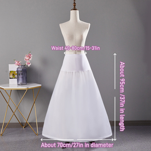 Sottogonna da sposa sottogonna da sposa di lusso a 1 cerchio <span class=keywords><strong>sottoveste</strong></span> in crinolina <span class=keywords><strong>abito</strong></span> da ballo gonna lunga di alta qualità abiti da cerimonia - Product Image 4