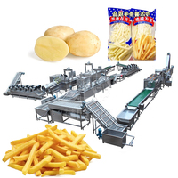 Machine complète pour la production de frites et de chips de pommes de terre, avec fonction de nettoyage, pour usine de frites surgelées