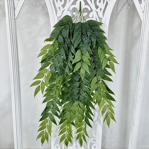 Nouvelle guirlande murale en feuilles d'eucalyptus artificielles persanes, fausse verdure en plastique pour décoration de mariage et de maison - Product Image 3