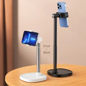 Cep telefonu masa için montaj standı ayarlanabilir yükseklik açısı telefon tutucu 360 derece dönen masaüstü telefon standı
