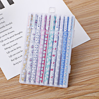 Nouveauté coréenne gel multicolore stylo fantaisie meilleur vente stylo gel packs gros accessoires de bureau dessin animé ensemble de stylo à encre gel