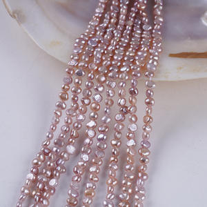 Promotion Natural Purple 3-4mm Freshwater Pearl Two Sided <b>Light</b> <b>String</b> DIY Semi-Finished Necklace Loose Pearls Wholesale - Product Image 4