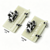 Pied presseur multi-aiguilles en plastique Téflon avec guide de bord réglable pour machines à 12/13 aiguilles, pied presseur élastique