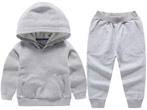 Ensemble de vêtements pour enfants Conyson avec logo personnalisé, sweat-shirts à capuche et pantalons de <span class=keywords><strong>jogging</strong></span> unis, 2 pièces, survêtements personnalisés pour garçons et filles - Product Image 5