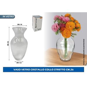 Vaso in Cristallo da 26 cm con Collo Stretto - Product Image 1