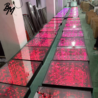 Plancher de danse interactif à LED magnétique avec écran LED 3D, tuiles d'affichage lumineux, pixel 3D infini, utilisé pour la vente