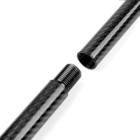 Connecteurs de tubes en fibre de carbone à tissage sergé 3K personnalisés légers avec écrous mâles/femelles Fabricant direct de couleur d'épaisseur personnalisée