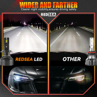 Redsea M10 Haute puissance 120w 12000LM Phare LED H1 H4 H7 H11 H13 9005 9006 9012 Ampoule de phare LED de voiture IP68 6500k Phare LED